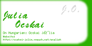 julia ocskai business card